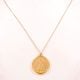 Spiritual Jain Mahaveer Medallion Necklace in Brass with 22k Gold Plating